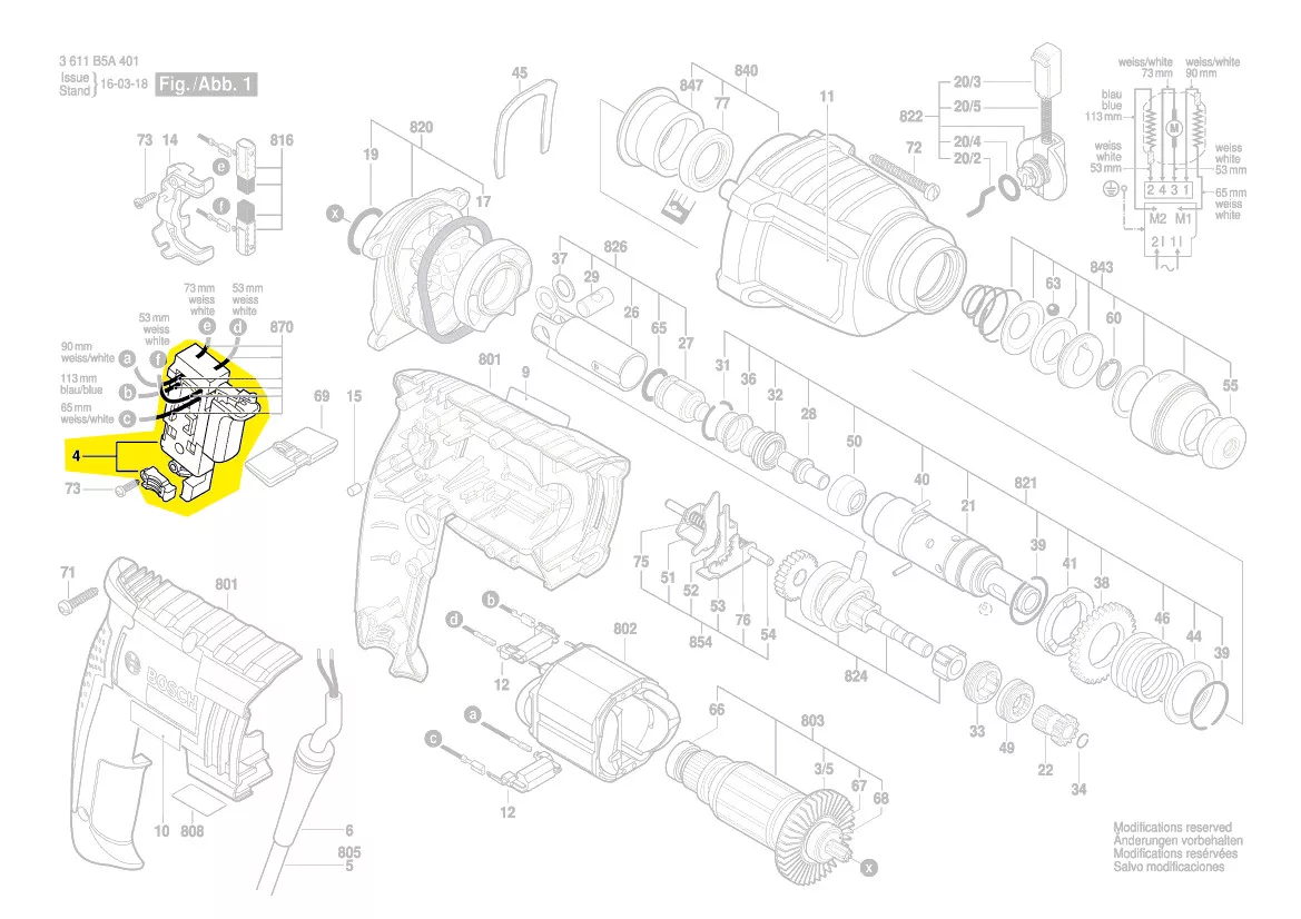 Interrupteur réf. 1 617 200 542 BOSCH